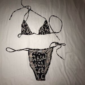 Dolce & Gabbana vintage Black and White Bikini Set size 3 / small
